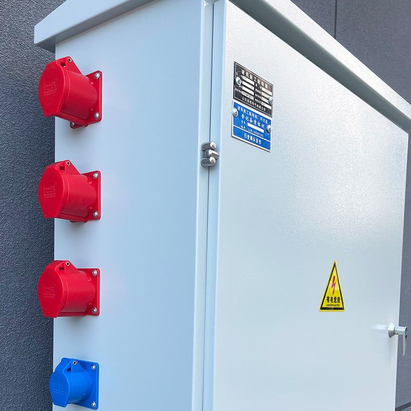 Construction site three-level box outdoor rainproof and waterproof industrial socket box electrical construction stainless steel distribution box complete set