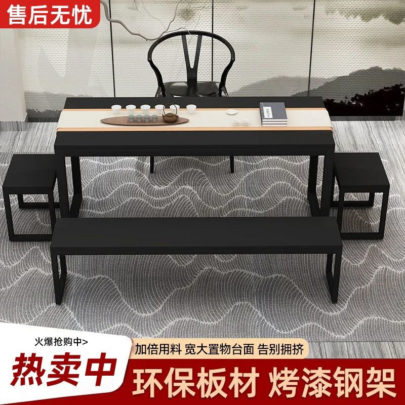 New chinoiserie tea table and chair combination casual modern for home living room coffee table suit office small tea making tea table