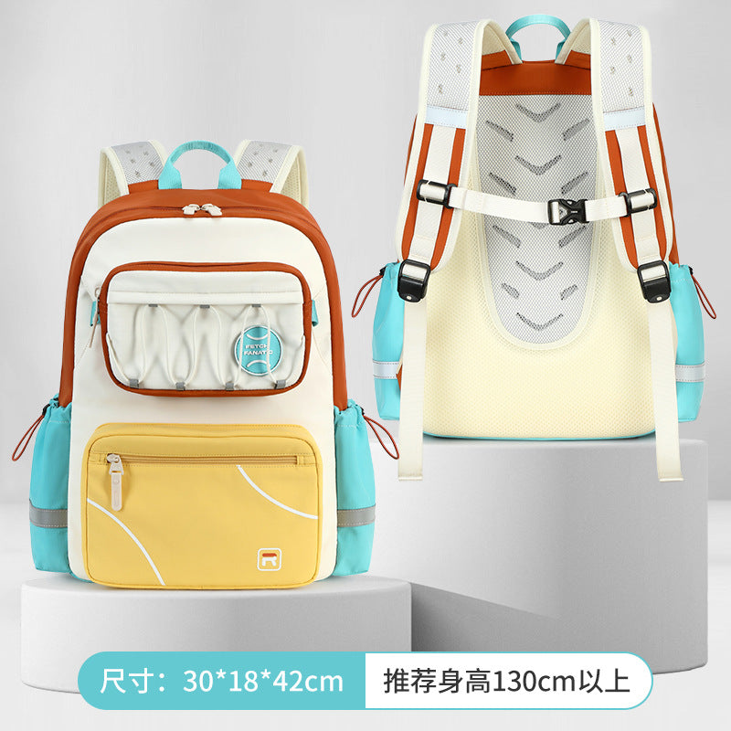 Rui brand spine protection reduces the burden of student schoolbags in large capacity, college students schoolbags go out to study, schoolbags, backpacks
