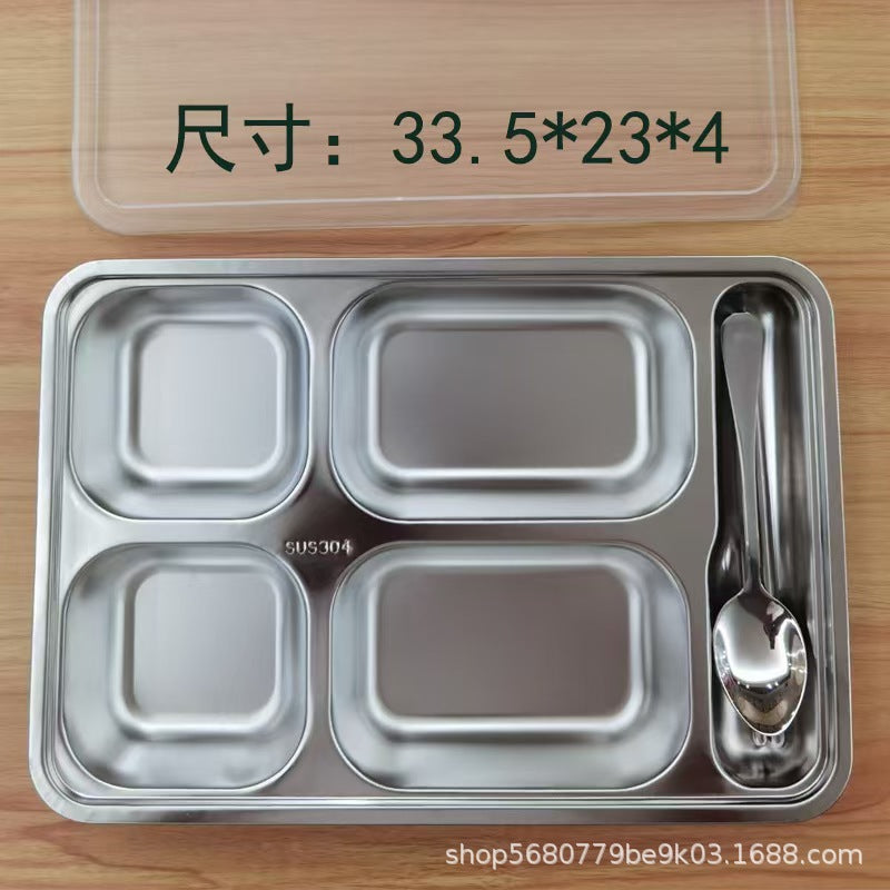 Here are a few options, depending on the specific nuance you want to convey:  **option 1 (focus on premium quality):**  "premium stainless steel dinner plates for home use - 304 stainless steel divided plates, perfect for cafeterias and serving dishes."