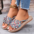 2025 summer new arrival: plus-size women's sandals, beach shoes, woven shoes, minimalist fashion flip-flops and slides for export
