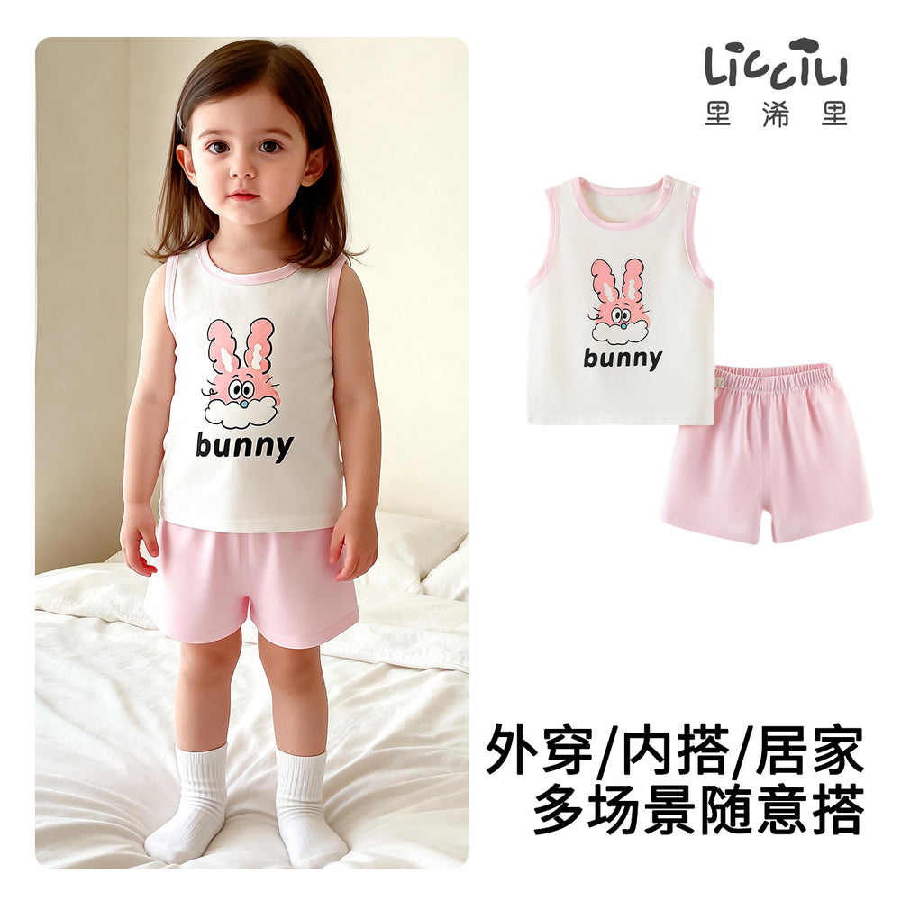 Baby summer tops vest camisole boys and girls pure cotton sleeveless t-shirt boys kids summer thin summer clothes
