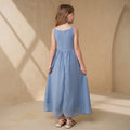 Girls' summer chiffon halter sleeveless dress - perfect for piano recitals, fashionable vacation style, simple and ready to ship