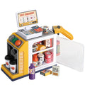 Hot-selling new children's supermarket coffee cash register toy set, front desk vending machine, pretend play for boys and girls, cross-border