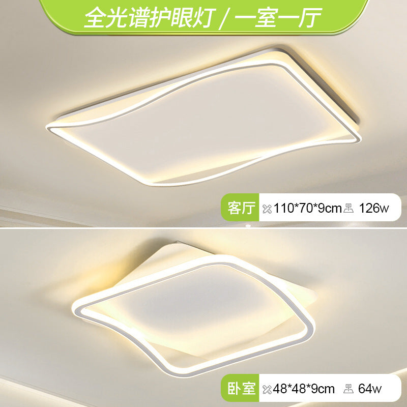 Full Spectrum Ceiling Light Bedroom Light Minimalist Rectangle Modern Simple Nordic Lighting Home Zhongshan Living Room Main Light
