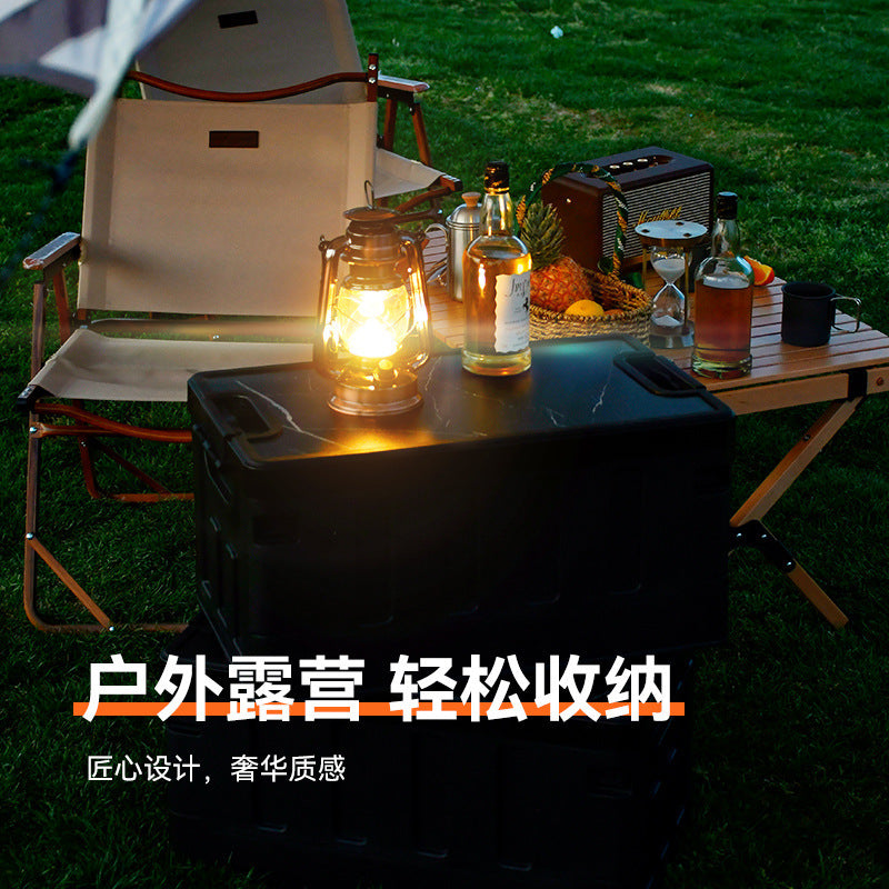 Spot free shipping repurchase outdoor camping outing car trunk multi-functional finishing box car bedside storage