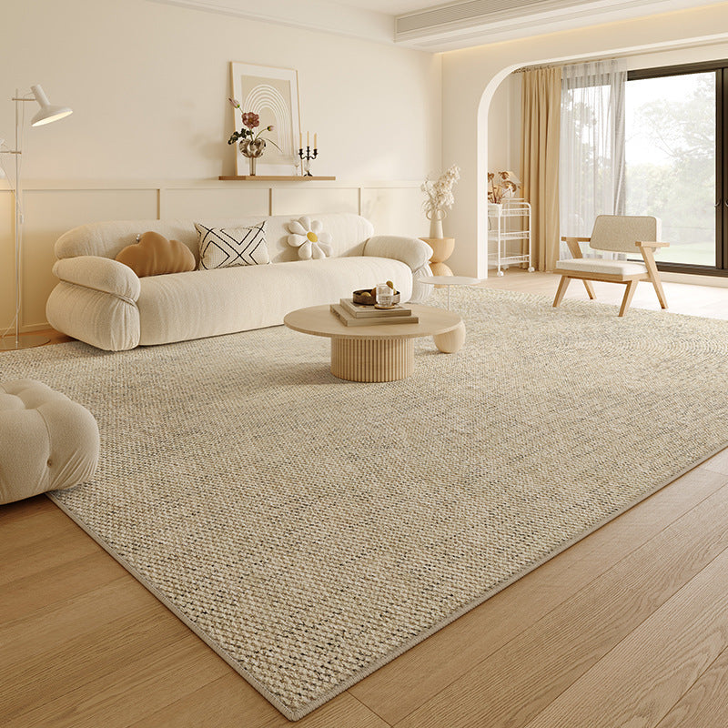 Distributed carpet living room classy sense  new style stain-resistant, wash-free, wipeable cream style pure color waterproof maintenance-free floor