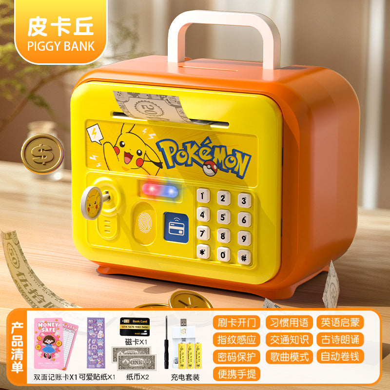 Nezha kids boys and girls piggy bank safe cabinet key password box savings coin storage storage