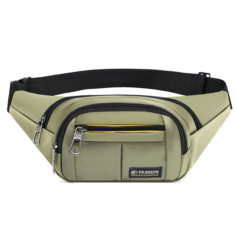 Cross-border men's fanny pack, construction site work, portable mobile phone bag, outdoor sports breast bag, trendy versatile shoulder messenger bag