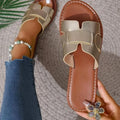 European and american plus size flip-flops - 2025 summer new arrivals - beach sandals & slippers - open toe flat slides for cross-border e-commerce