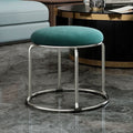 Accessible luxury stoolfor homesoft bag short stool steel bar stool portable practical shoe changing stool coffee table stool carbon steel frame round stool no