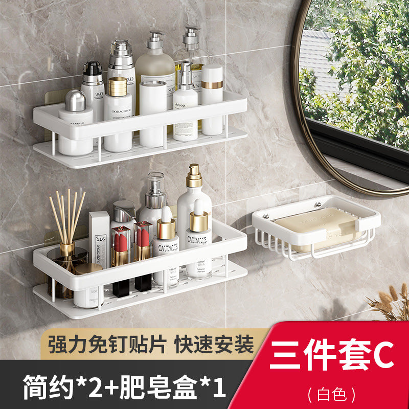 Rag Drain Rack Kitchen Shelf No Punching White Wall Multifunctional Seasoning Rack Household Sink Storage Rack