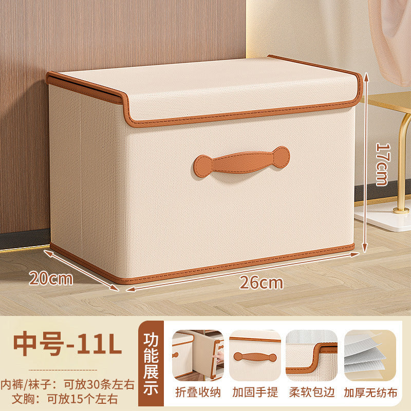 Clothes storage box Household wardrobe underwear Foldable storage box Organizing box Clothes quilt with lid Large capacity