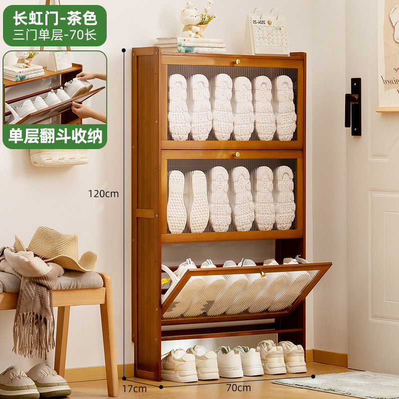 Simple shoe rack household door multi-layer with door dust-proof entry shoe rack shoe cabinet high vertical integrated storage rack