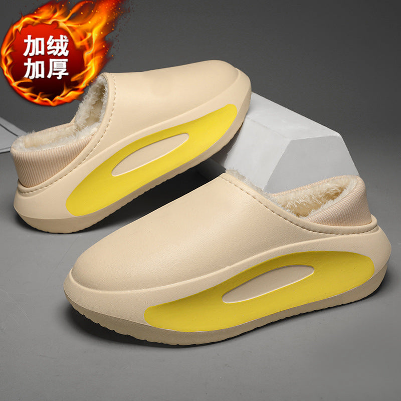 Winter new children's EVA cotton shoes parent-child velvet thickened couple cotton drag home leisure men's and women's cotton shoes wholesale