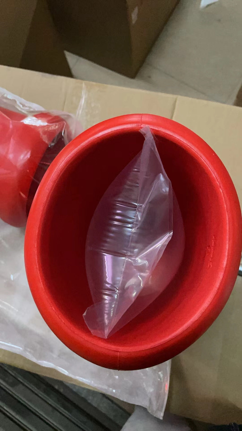 Foreign trade animation creative unisex rain boots big red shoes A red children's wooden shoes cartoon cute rain shoes combat boots