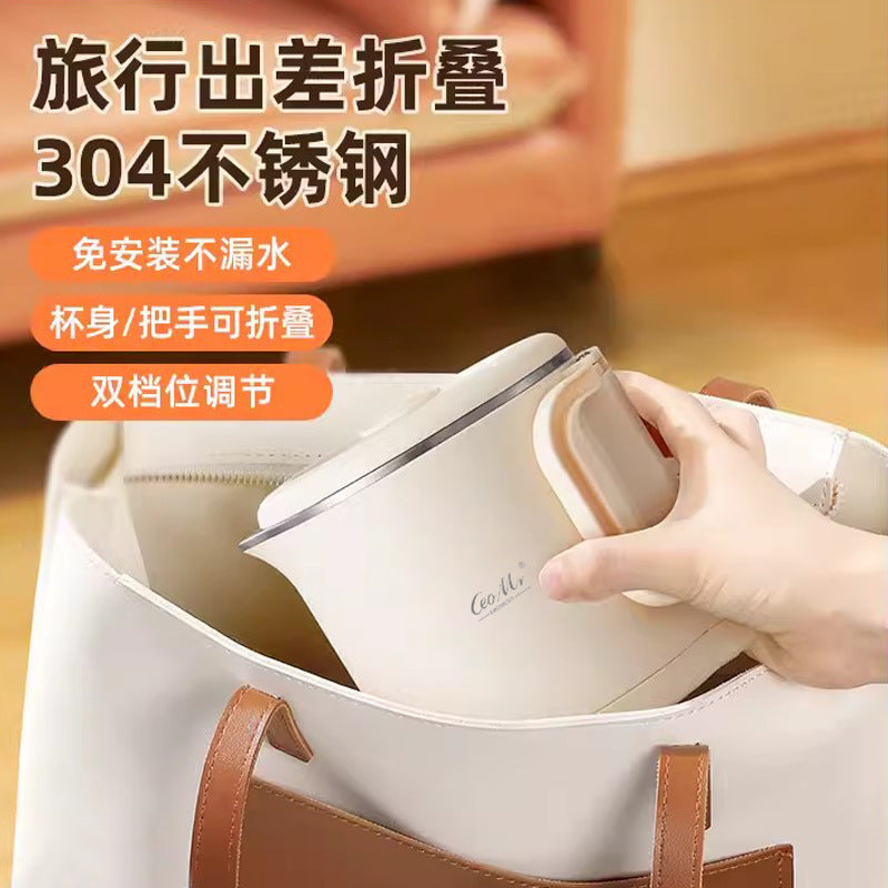 portable multifunctional foldable kettle 304 stainless steel small electric cooking pot instant noodle cup electric water kettle