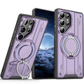 Suitable for samsung s26ultra lingsheng cross-border mecha mobile phone case a56 rotating magnetic bracket anti-fall protective cover