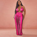 e-commerce source factory: sexy european and american style women's fashion hollow-out plus size beachwear dress set