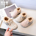 Autumn winternew arrivalkids shoes fleece-linedthickened cotton shoes fashion baby soft bottom birkenstock shoes k-stylekids toddler shoes