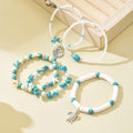 Handmade turquoise beaded bracelet wholesale - cross-border women's summer beach vacation style turtle shell pendant bracelet