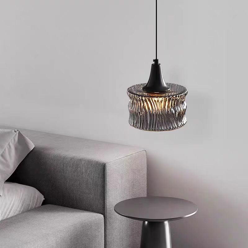 Wabi Sand Wind Italian Minimalist Bedroom Bedside Lamp Small Hanging Modern Simple Premium Bar Restaurant Art Glass Chandelier