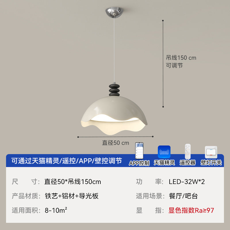 Eggshell Bedroom Light Medium Antique Ceiling Light Cream Girl Wind ins Memphis Restaurant Chandelier Main Room Lighting