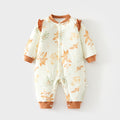 Babibele baby cotton-padded romper, quilted autumn/winter bodysuit, seamless onesie, lightweight cotton, thickened, snap-crotch crawling suit for infants and toddlers