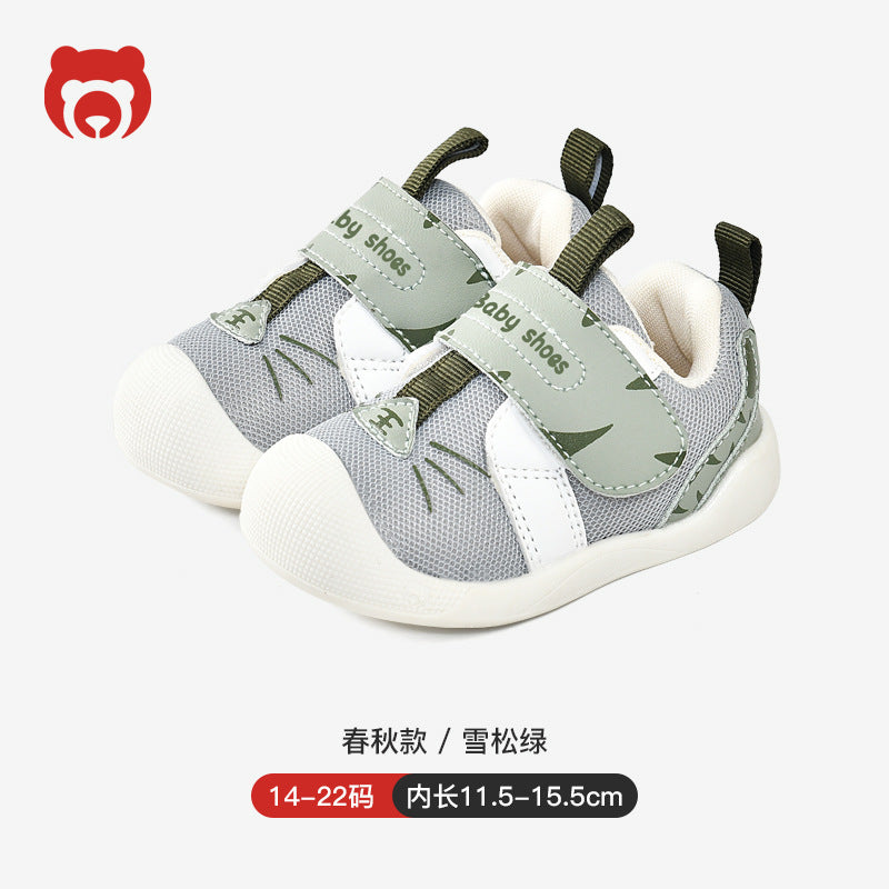 Toddler shoes for boys, spring and autumn infant shoes, soft sole functional mesh shoes, baby shoes for boys aged 1-3 years
