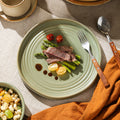 Vintage chic ceramic dinnerware - restaurant & hotel grade, unique ribbed design, steak & western cuisine plates, high-style deep dishes for home use