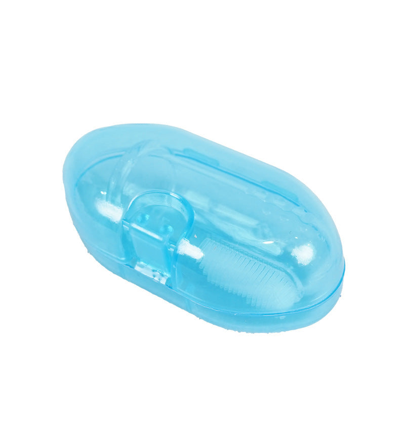 Factory direct sales baby thumb cover toothbrush, silicone baby tooth brush, finger toothbrush, baby tongue coating cleaning brush box