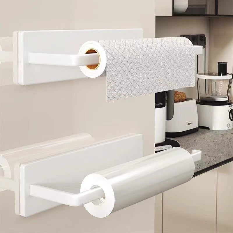 Paper for kitchen tissue holder No punching Cabinet Roll paper holder Shelf Roll paper plastic wrap rag Storage hanger