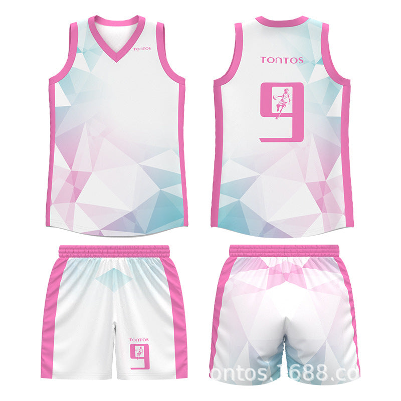 Adult game training jersey sports basketball jersey heat transfer quick drying jersey basketball jersey set custom printing