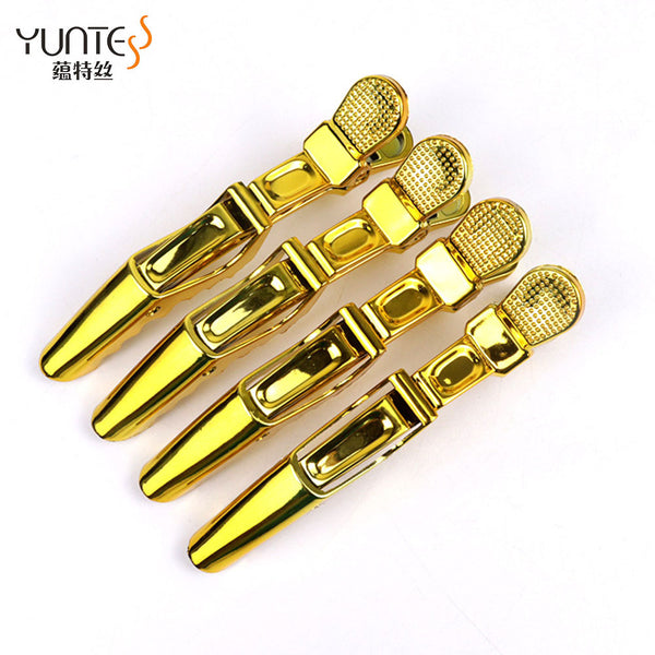 Manufacturer wholesale gold electroplated crocodile clip, enlarged perm hair dye clip, hair cutting partition positioning clip, hair clip