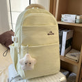 New large capacity butter casual backpack for students (middle & high school), korean style double shoulder bag, travel & street style bookbag