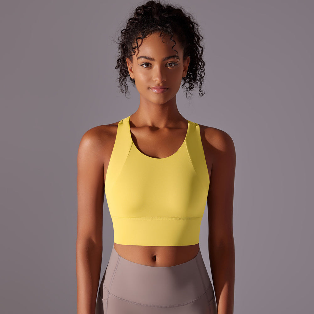 Customizable sports bra - figure-flattering, slimming, and back-supporting workout top for yoga and fitness - women's bra