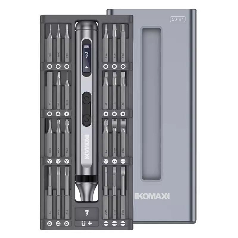 Rechargeable electric screwdriver - cordless, compact, mini, multi-function, automatic screwdriver tool set for home use