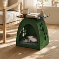 Simple and modern cat nest coffee table living room bedroom iron rock slab all-in-one pet shared storage new arrival side table
