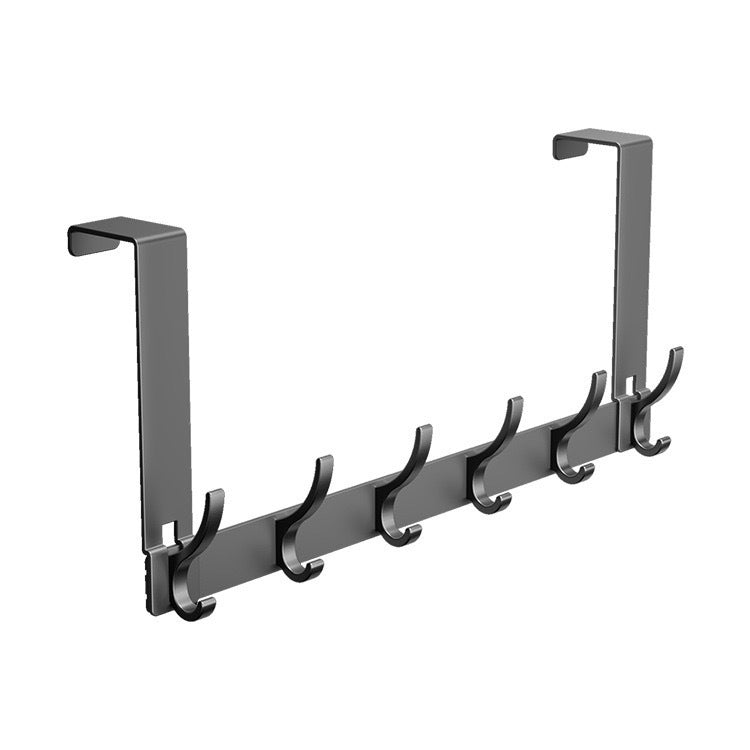 Over-the-door hook - no drilling required, universal for bedroom & bathroom, space aluminum, extra wide, heavy-duty, rustproof, multi-purpose storage