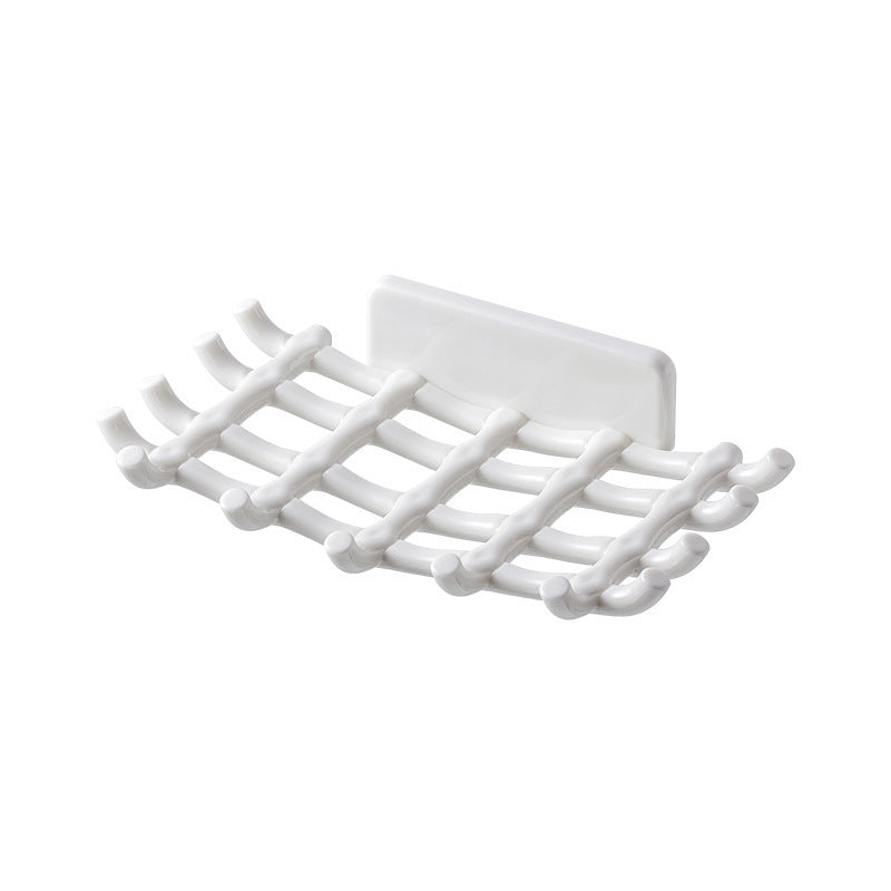High-value soap box Wall-mounted non-punching household high-grade drain soap Double-layer rack Toilet Bathroom