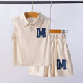 Boys' summer outfit : new polo shirt & breathable sports set - sleeveless two-piece kids' clothing - cross-border wholesale