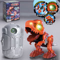 new arrival egg-shaped dinosaur deformation disassembly and assembly triceratops tyrannosaurus rex eyes can light up kids boys toys