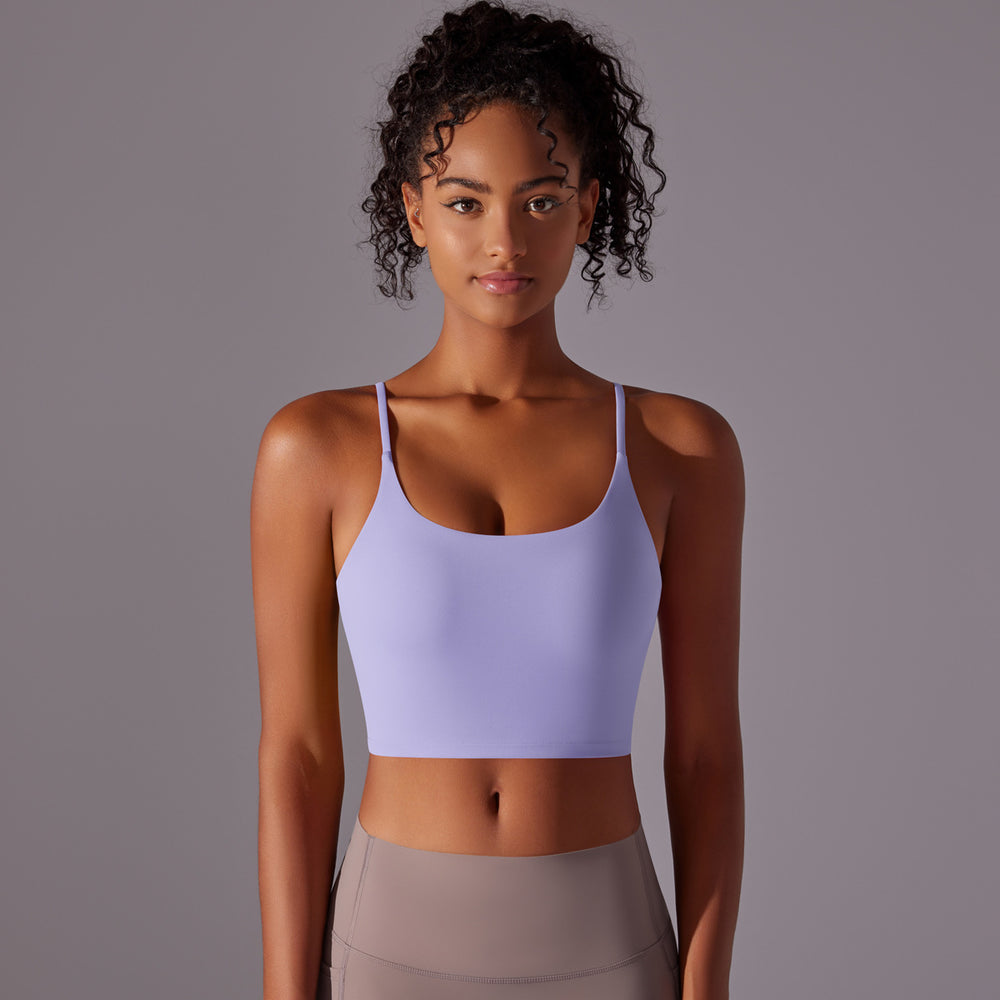 new arrival sling beautiful back sports intimates naked tight yoga bra outwear running fitness vest tops