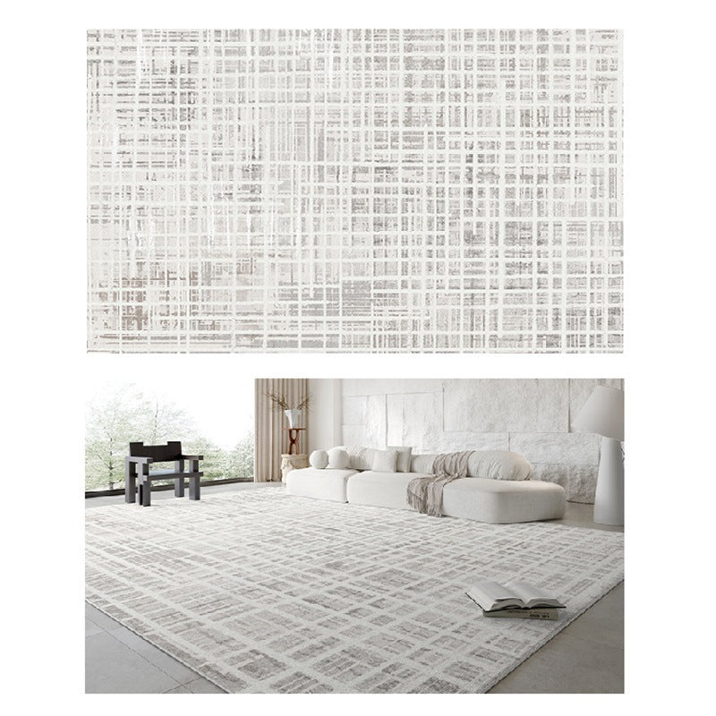Carpet living room no-wash and wipeable accessible luxury italian normcorecasual gray sofa coffee table floor mat full floor large area