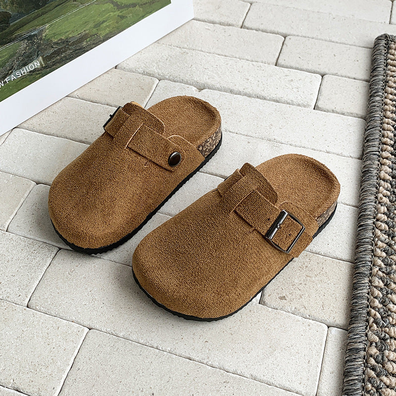 Kids' birkenstock-style slippers: retro, new spring/autumn/winter collection, outdoor & indoor wear, thick sole, closed-toe, easy slip-on, perfect for toddlers and young children