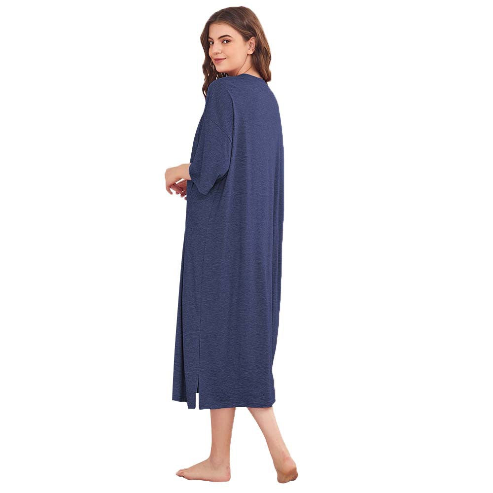 Amazon cross-border fashion: european & american style casual home dress - spring/summer mid-length, loose fit, comfortable slip dress