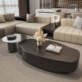Special-shaped rock slab mango coffee table modern casual size apartment oval living room for home simple