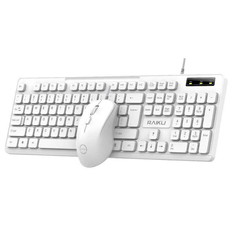 Leikui lk200 business office keyboard and mouse combo - white computer all-in-one with keyboard and mouse set for pc assembly