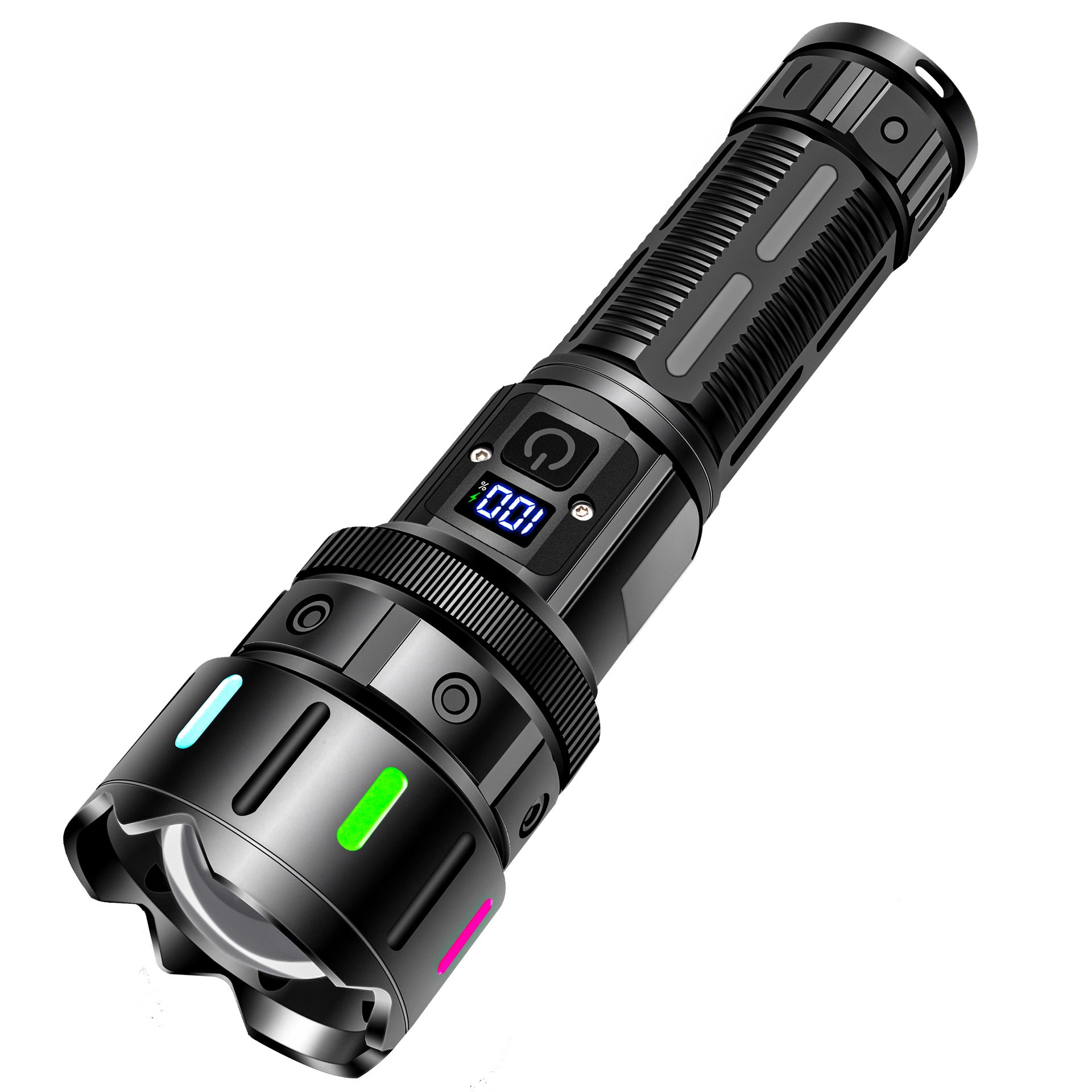 Cross-border long battery life strong light flashlight rechargeable outdoor convenient emergency lighting zoom long-range tactical flashlight