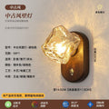 new vintage-inspired bedroom bedside ambient light, ice cube glass wall lamp, retro hallway wall sconce, stairway wall light
